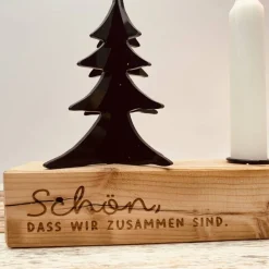 Sale Adventskranz aus Altholz | Kerzenständer mit Tannenbaum für Stabkerzen | Geschenk zur Adventszeit | Adventsleiste Adventskränze