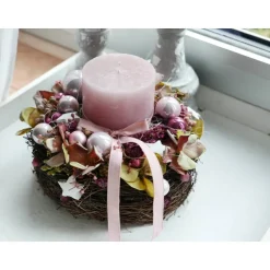 Best Adventskranz Hortensie haltbar – Handgefertigter Weihnachtskranz mit Kunstblumen, ca. 20cm Ø Adventskränze