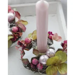 Best Adventskranz Hortensie haltbar – Handgefertigter Weihnachtskranz mit Kunstblumen, ca. 20cm Ø Adventskränze