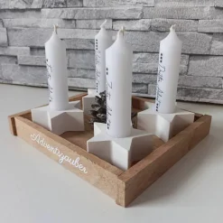Adventskränze|Kreativkeller Adventskranz klein – Moderner Mini Adventskranz to Go aus Raysin, handgefertigt & individuell