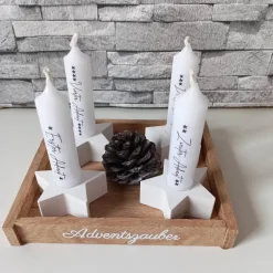 Adventskränze|Kreativkeller Adventskranz klein – Moderner Mini Adventskranz to Go aus Raysin, handgefertigt & individuell