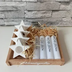 Adventskränze|Kreativkeller Adventskranz klein – Moderner Mini Adventskranz to Go aus Raysin, handgefertigt & individuell