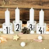 Online Adventskranz mit Kerzenhaltern auf Holztablett | Minimalistische Weihnachtsdeko mit 4 Kerzen Adventskränze