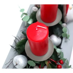 Best Adventskranz rot haltbar Adventsgesteck Tischdeko Weihnachtsdeko Wichtel Adventskränze