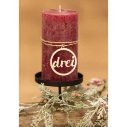Adventskranz Zahlen 1 - 4 / Holzzahlen für Kerzen Weihnachten Adventskranz Zahlen