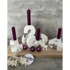 Best Adventskranz, Zahlen 1-4 aus Raysin, Weihnachten, Tischdeko, Holz Adventskränze