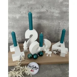 Best Adventskranz, Zahlen 1-4 aus Raysin, Weihnachten, Tischdeko, Holz Adventskränze