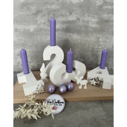 Best Adventskranz, Zahlen 1-4 aus Raysin, Weihnachten, Tischdeko, Holz Adventskränze