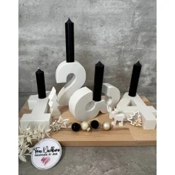 Best Adventskranz, Zahlen 1-4 aus Raysin, Weihnachten, Tischdeko, Holz Adventskränze