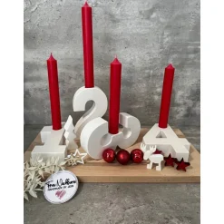 Best Adventskranz, Zahlen 1-4 aus Raysin, Weihnachten, Tischdeko, Holz Adventskränze