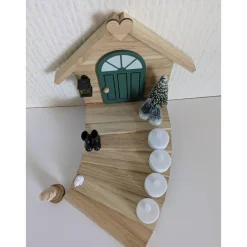 Clearance Adventstreppe aus Holz – Handgefertigte Wichteltreppe mit Laterne & LED-Option Wichtelzauber