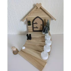Clearance Adventstreppe aus Holz – Handgefertigte Wichteltreppe mit Laterne & LED-Option Wichtelzauber