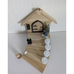 Clearance Adventstreppe aus Holz – Handgefertigte Wichteltreppe mit Laterne & LED-Option Wichtelzauber
