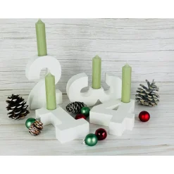 Hot Adventszahlen, Adventskranz, Zahlen aus Raysin, Kerzenhalter Advent Adventskränze