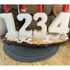 Adventskranz Zahlen|Frau Yakusas KreativChaos Adventszahlen aus Raysin (1–4) – handgefertigte Zahlen für deinen Adventskranz oder deine Weihnachtsdekoration