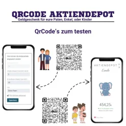 Geldgeschenke|QrCode-Galerie Aktie Etf Geldgeschenk | QrCode Aktiendepot Bild | Motiv Elefant