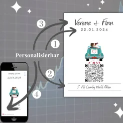 Hot Aktie Etf Hochzeitsgeschenk | Personalisiertes QrCode Geldgeschenk | Download | Verschiedene Motive Geldgeschenke