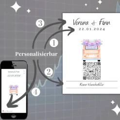 Hochzeitsgeschenke|QrCode-Galerie Aktien Etf Geldgeschenk | Personalisiertes Hochzeitsgeschenk | QrCode Geschenkkarte | Bulli