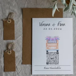 Hochzeitsgeschenke|QrCode-Galerie Aktien Etf Geldgeschenk | Personalisiertes Hochzeitsgeschenk | QrCode Geschenkkarte | Bulli
