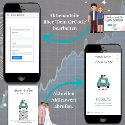 Hot Aktiengeschenk | Aktien Etf Geschenkverpackung | Personalisiertes Geldgeschenk | QrCode Geschenkkarte | Bulli Cabrio Hochzeitsgeschenke