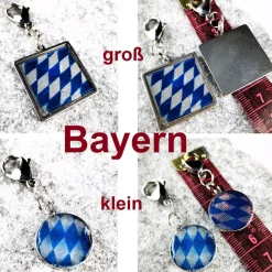 Clearance Anhänger für Charivari aus Edelstahl, Bayern, Trachtenschmuck Trachtenschmuck