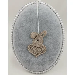 Best Anhänger Hase in Herz Sand Osterdeko
