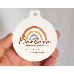 Dekoration|Das Moment Anhänger rund personalisierbar Design Pfeil