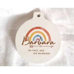 Dekoration|Das Moment Anhänger rund personalisierbar Design Pfeil