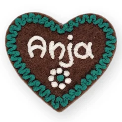 New Anstecker mit Spruch Braut -  Namensschild Herz personalisiert Button Brosche Accessoires