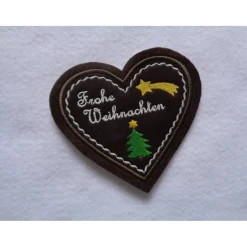 Best Applikation / Aufnäher Lebkuchenherz Weihnachten Applikationen