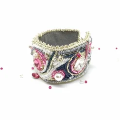 Best Armband handgestickt mit Kristallen und Glasperlen - Hochzeits-Schmuck Brautschmuck