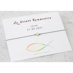 Sale Armband Kommunion personalisierter Karte Geschenk zur Kommunion Mädchen Junge Schmuck