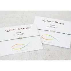 Sale Armband Kommunion personalisierter Karte Geschenk zur Kommunion Mädchen Junge Schmuck