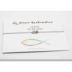 Schmuck|MK-Kreativschmuck Armband Konfirmation Mädchen Jungs mit personalisierter Karte Geschenk