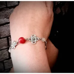 Trachtenschmuck|Tinas Schmucktruhe Armband mit Jadeperlen, Vintage-Stil, Damenarmband, Armschmuck**Wiesn*121