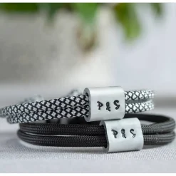 Schmuck|Miss Rose Armband personalisiert mit Gravur handgestempelt zur Taufe, Kommunion, Geburtstag, Schulanfang, Konfirmation, ichthys, Kreuz, Namensarmband