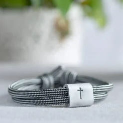 Schmuck|Miss Rose Armband personalisiert mit Gravur handgestempelt zur Taufe, Kommunion, Geburtstag, Schulanfang, Konfirmation, ichthys, Kreuz