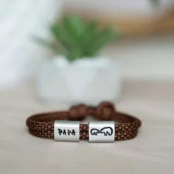 Best Armband personalisiert mit Gravur handgestempelt, Kommunion, Konfirmation, Firmung, Glücksbringer, Andenken Schmuck