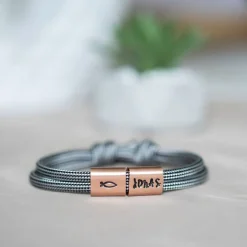 Best Armband personalisiert mit Gravur handgestempelt, Kommunion, Konfirmation, Firmung, Glücksbringer, Andenken Schmuck