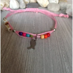 Clearance Armband zur Kommunion / Konfirmation mit Kreuz und Fisch / Regenbogen Schmuck