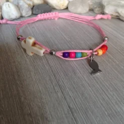 Clearance Armband zur Kommunion / Konfirmation mit Kreuz und Fisch / Regenbogen Schmuck
