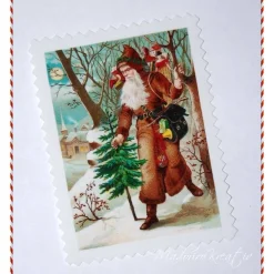 Applikationen|Madoriro Aufnäher Applikation nostalgische Patches Santa Claus Weihnachtsmann verschiedene Motive
