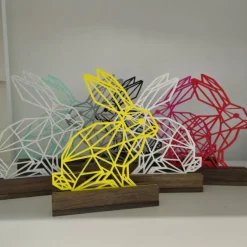Osterdeko|mein-textiletikett.de Aufsteller Osterhase geometrisch