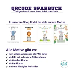 Geldgeschenke|QrCode-Galerie Baby Geldgeschenk | Digitales Sparkonto | Personalisiertes QrCode Bild | Motiv Geburt Rosa