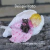 Best Baby Mädchen mit Teddy in Engelsflügel gebettet, zum selbst bemalen Gedenksteine
