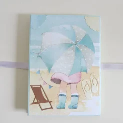 Fotoalbum & Gästebuch|Papierzauberei Babyalbum Leporello Mädchen – Mini-Album für Babyfotos, 15 x 11 cm, Geschenkidee