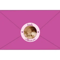 Einladungskarten|meinAufkleberladen Babyaufkleber zur Geburt | personaliserbar mit Babyfoto