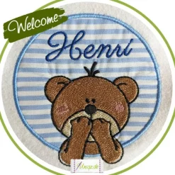 Clearance Babybadetuch mit Namen und Wunschmotiv, Geschenkidee - Taufe - Geburt Geschenke