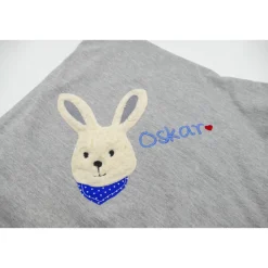 Babydecke mit Hasen und Namen - Kindergartendecken - Wunschdecke - Kinderdecke _ Schmusedecke mit Namen Gastgeschenke