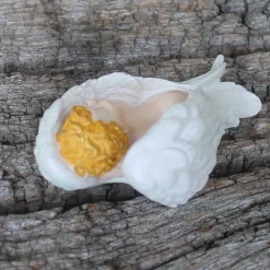 Gedenksteine|Lilly-ART_Bauchabdrücke Babyfigur, in Engelsflügel gehüllt, handbemalt